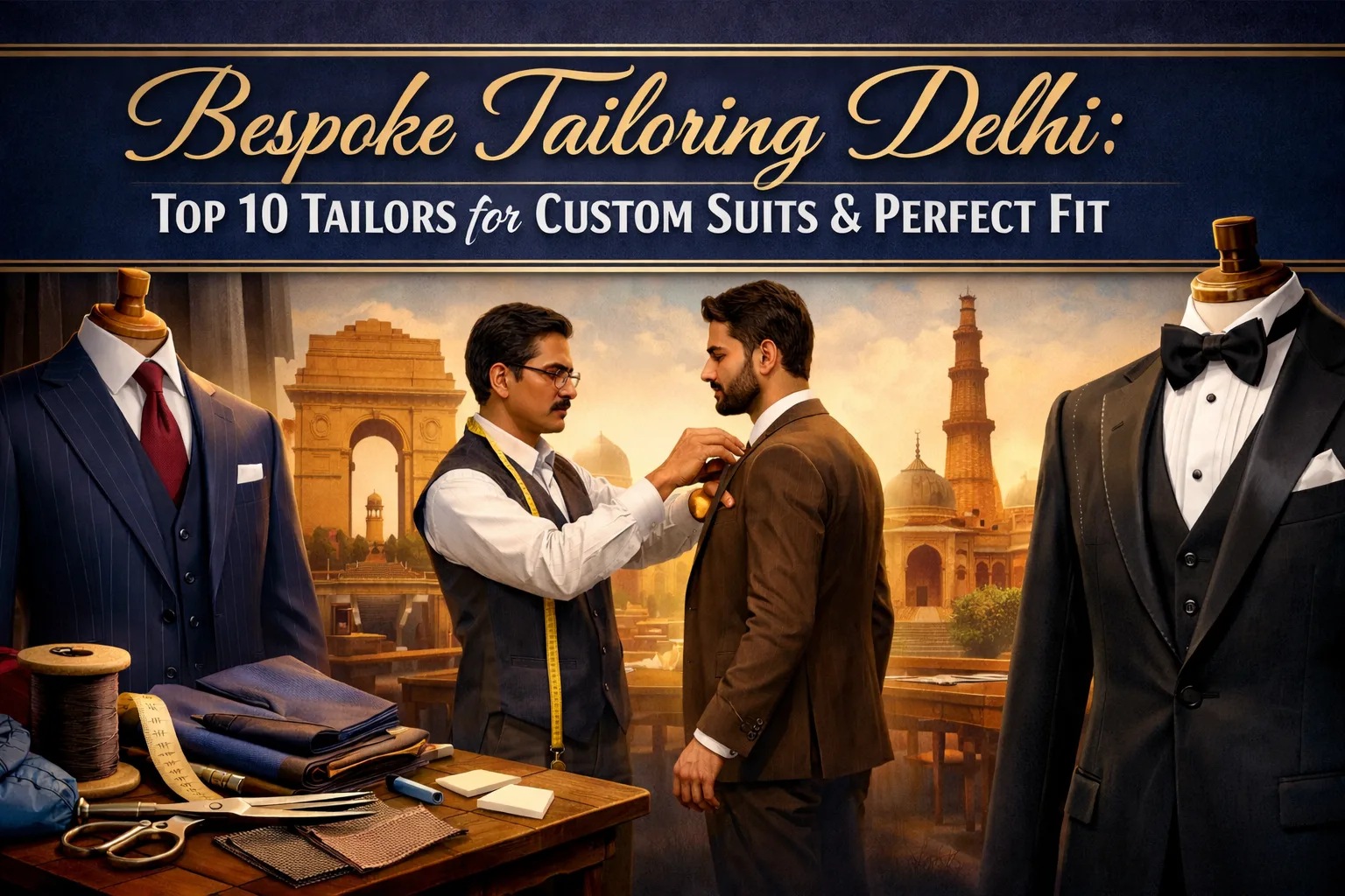 Bespoke Tailoring Delhi: Top 10 Tailors for Custom Suits & Perfect Fit